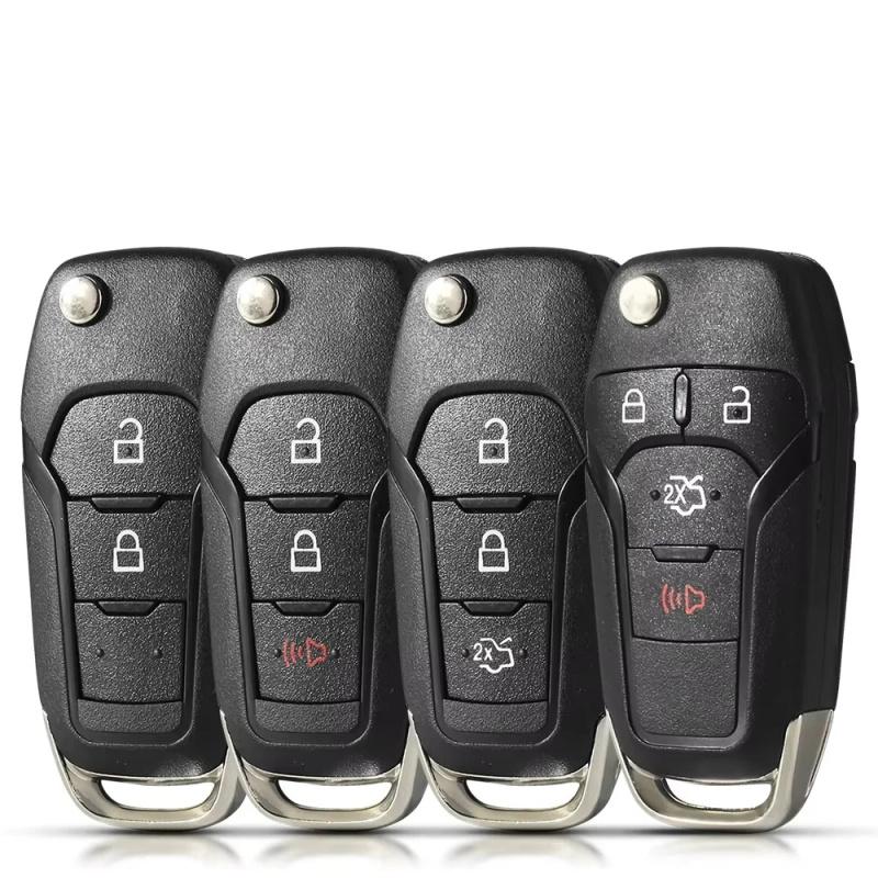 For Ford F-150 F-250 F-350 Explorer Ranger Ka Fiesta Mondeo 2/3 Buttons Smart Remote Car Key Case
