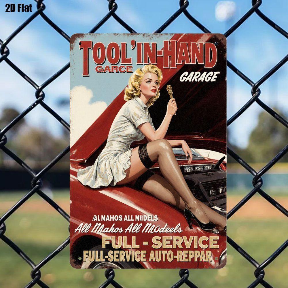 Vintage Metal Wall Plaque for Cafe Bar Warehouse Decor