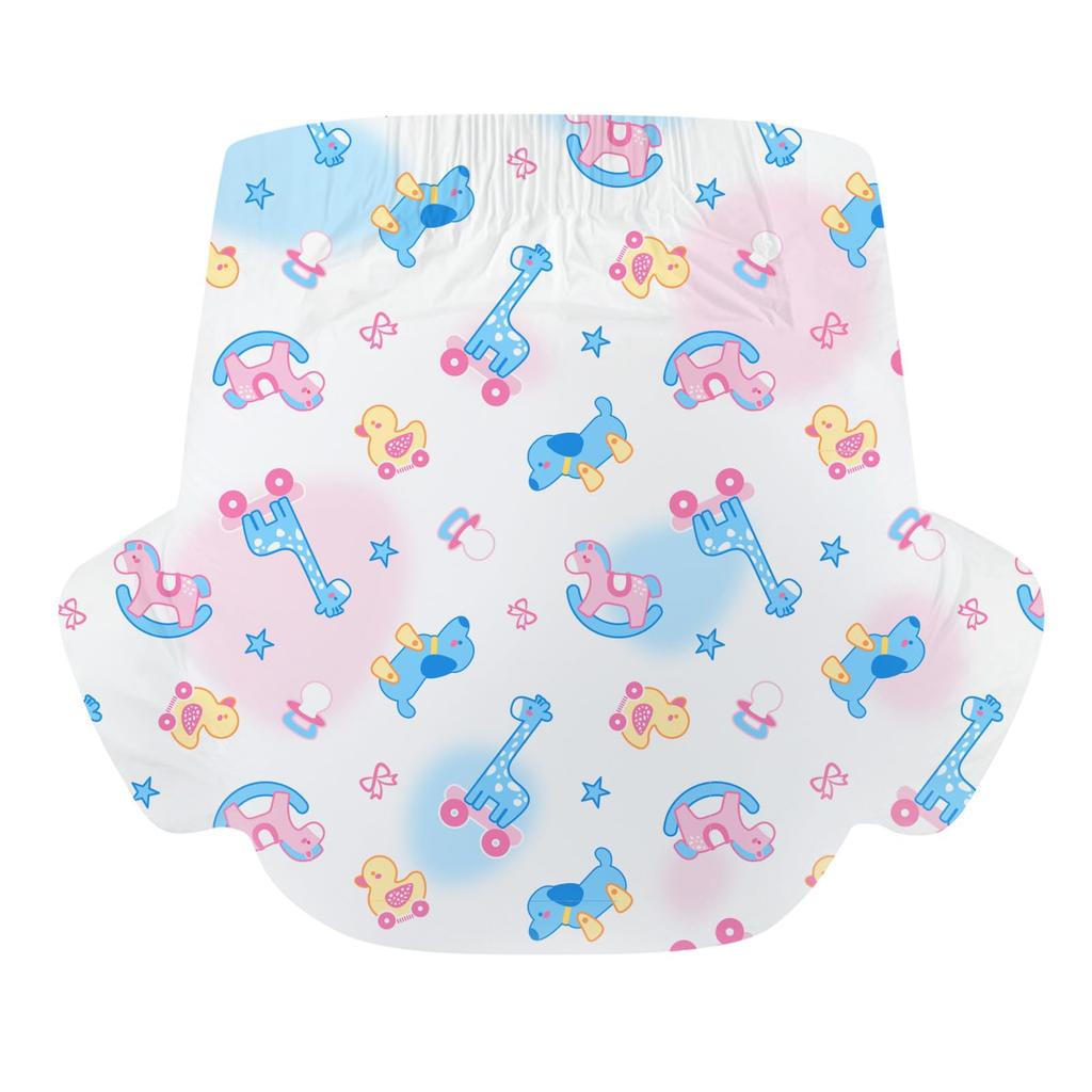 CutiePlusU Adult Diaper Set Unisex Incontinence Pants with Highly Absorbent Dry Surface Yurayura Kuruma Size (2-Pack), Labels, - (M, 71-96cm)