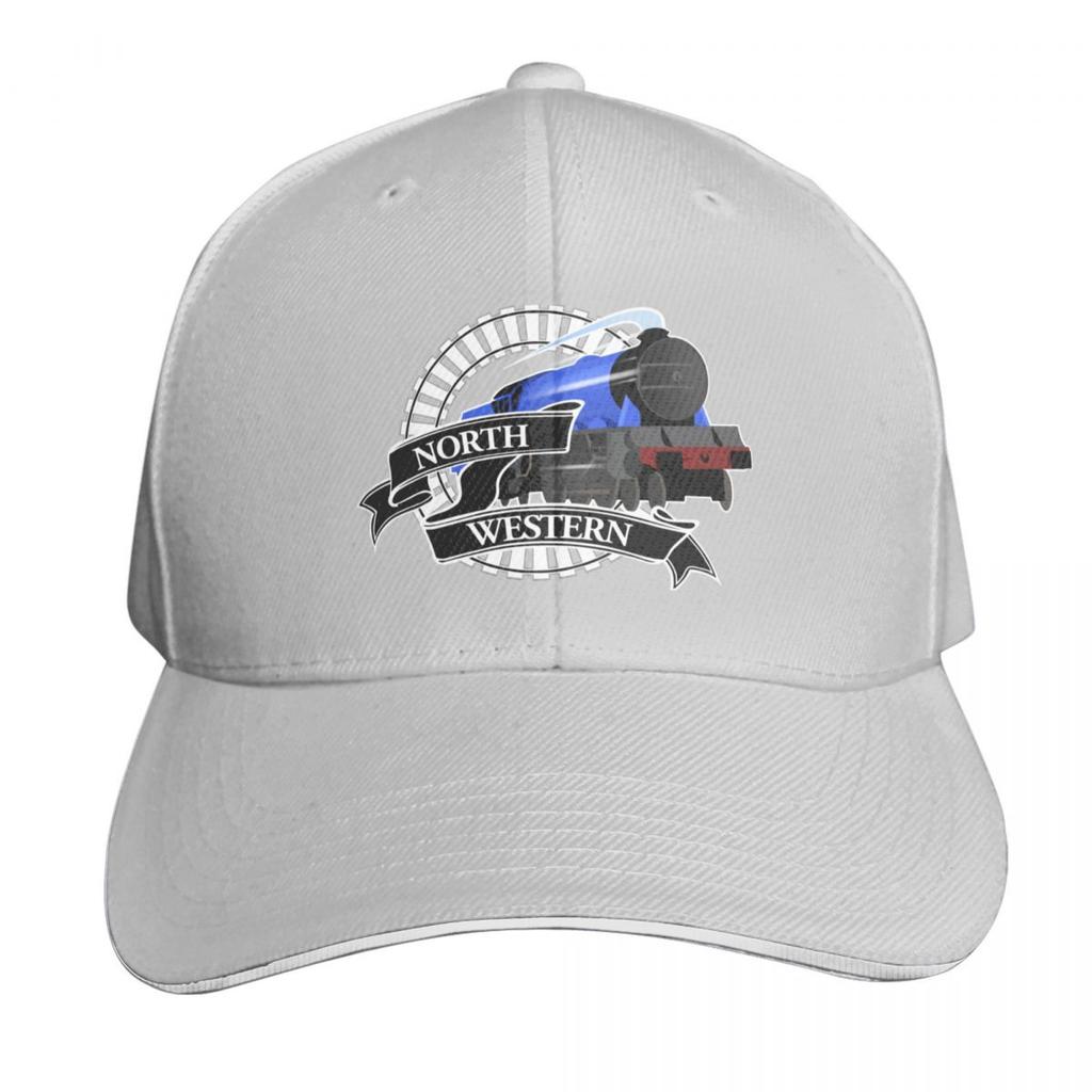 North Western Train Logo Baseball Cap Big Size Hat Kids Hat Trucker Cap Ball Cap Unisexs Caps Womens