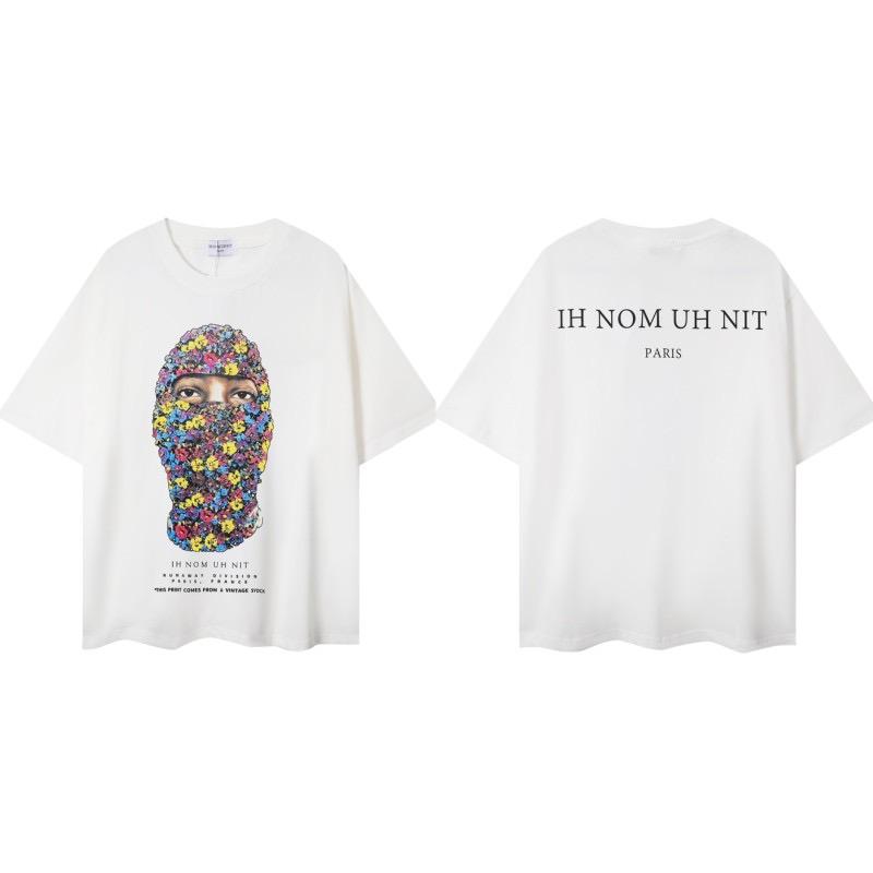 GLYDE Rundhals Herren Maske Bedrucktes Modisches Sommer Kurzarm T-Shirt Mit Persönlichkeit Und Spaß Street Trend T-Shirt
