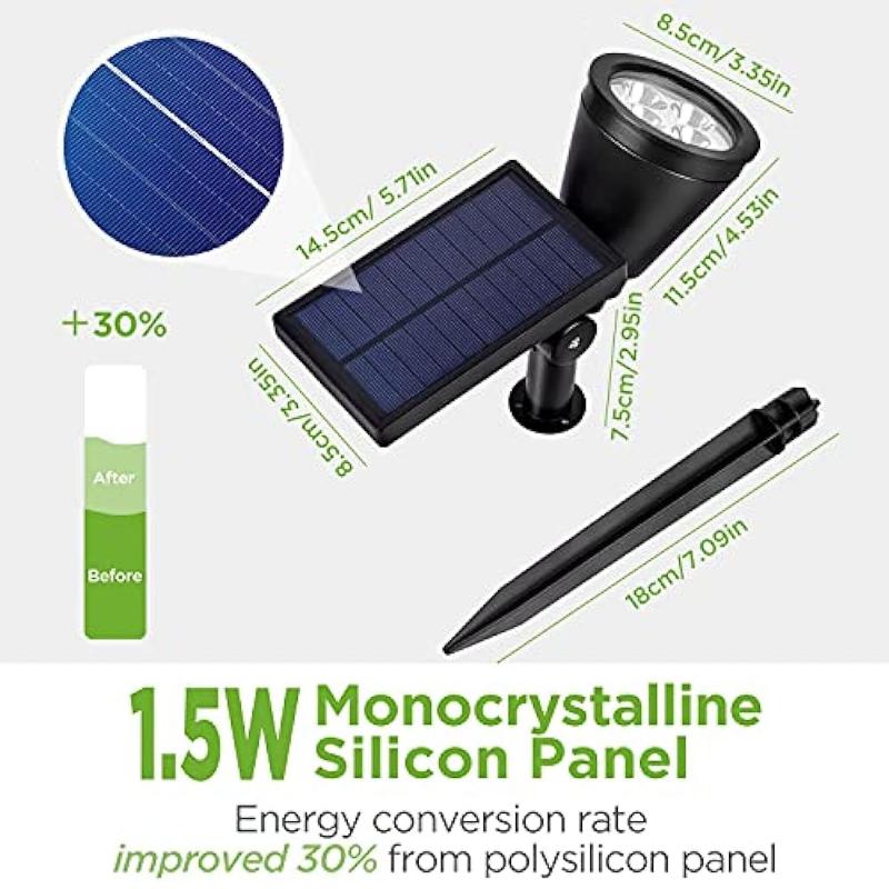 4LED Outdoor Solar Lights Lawn Ground Lamp Waterproof Landscape Solar Spotlights Pathway Garden Light Walkway Driveway Decor New
