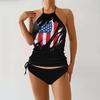 Women's Split Fashion Sexy Bikini Printed With Chest Pad No Steel Bra Swimsuit
