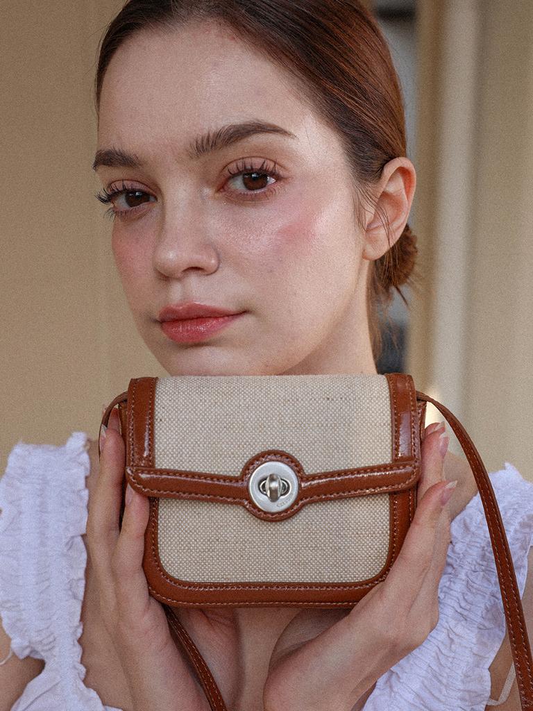 Celediff Bette Cross Bag_Brown & Fabric