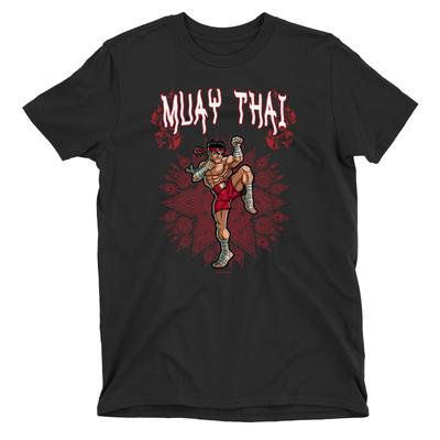Muay Thai Warrior T-Shirt Mens Womens Tees Top Mens  Clothing Boxing Fight Clothing Thailand