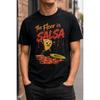 Plus Size - Men's T-Shirt S-5XL Featuring The Floor Is Salsa Funny Graphic Print - a Casual Short-Sleeve Round-Neck Top With a Relaxed Fit,