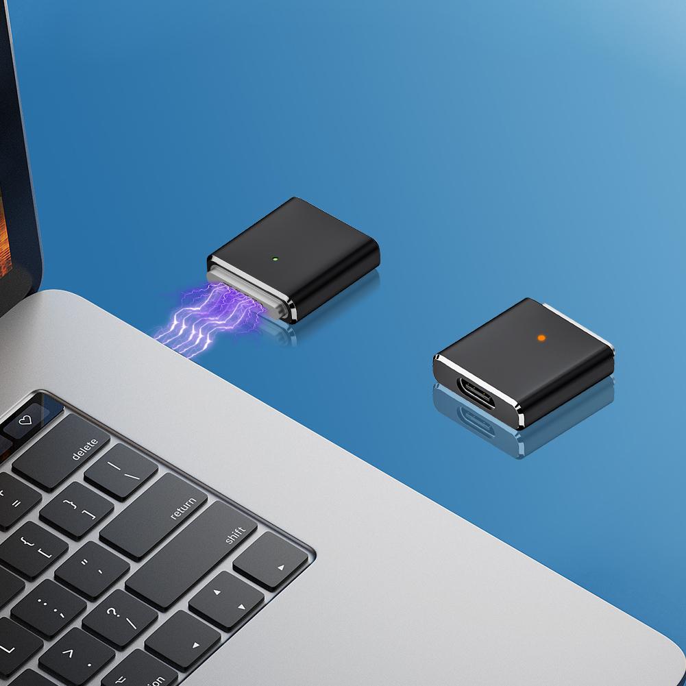 100W USB C To Magnetic 3 Fast Charging Adapter PD3.1 Type-C Female To Magnetic 3 Adapter 5A 20V for MacBook Air/for MacBook Pro