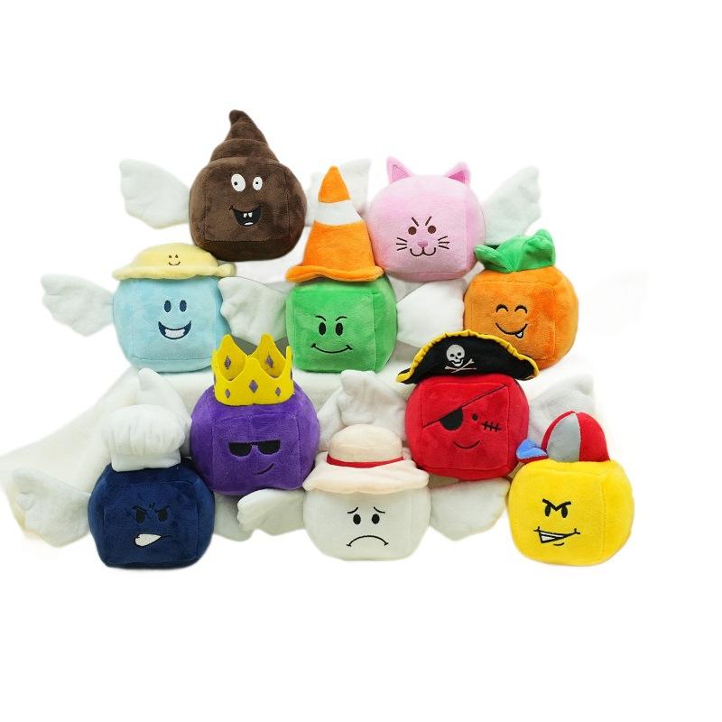 New Roblox Lucky Block Plush Lucky Block Story Soft Toy Doll Plush Doll with Wings and Hat Children's Birthday Gift