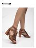 2025 Women's Chunky Heel Tassel Ankle Boots Peep Toe, Back Zipper, Roman Style Sandals