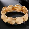 European & American Metal Textured Geometric Elastic Bracelet - High-End Simplicity
