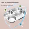 316 Stainless Steel Kids' Compartment Meal Tray for Kindergarten & Home Use