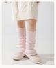 Children's Woolen Lace Ruffle Calf Covers – Warm, Thick, Solid Color for Autumn & Winter