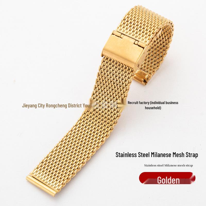 1.0 Wire Mesh Strap for Samsung/Huawei Quick Release Lugs Stainless Steel Milanese Metal Woven Mesh
