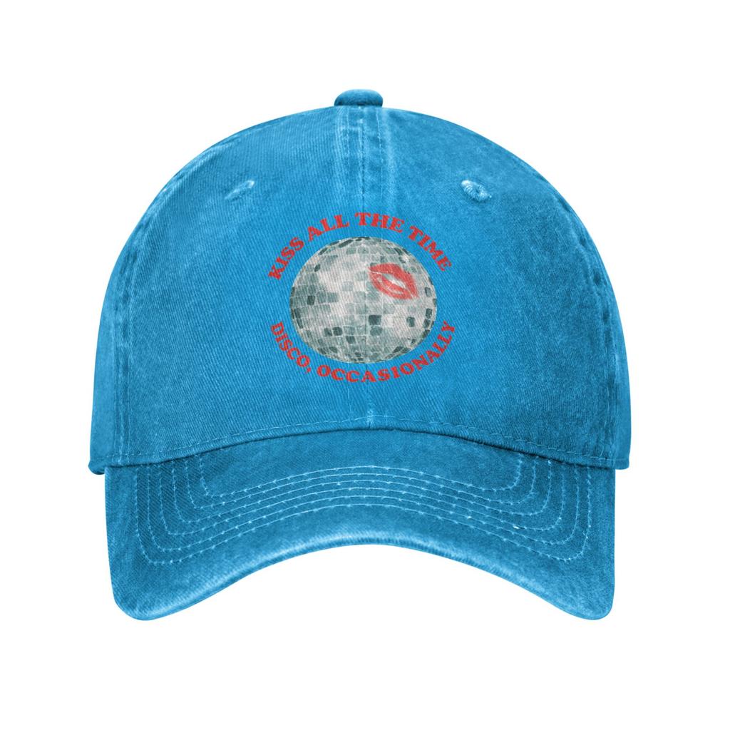 Harrys Styles Kiss All The Time Disco Occasionally Baseball Caps Vintage Distressed Washed Snapback Hat Outdoor Fit Caps Hat