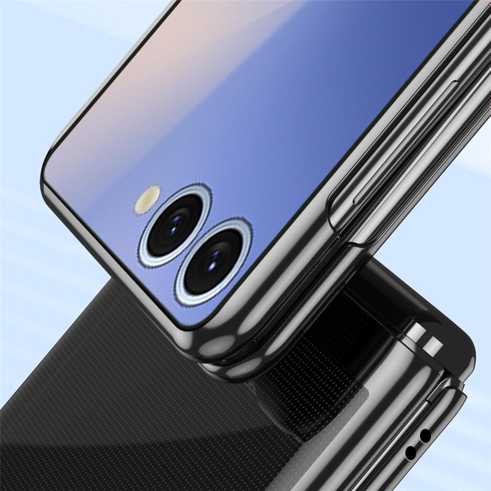 Transparent Case for Samsung Galaxy Z Flip 8, Hard Case, Black Frame