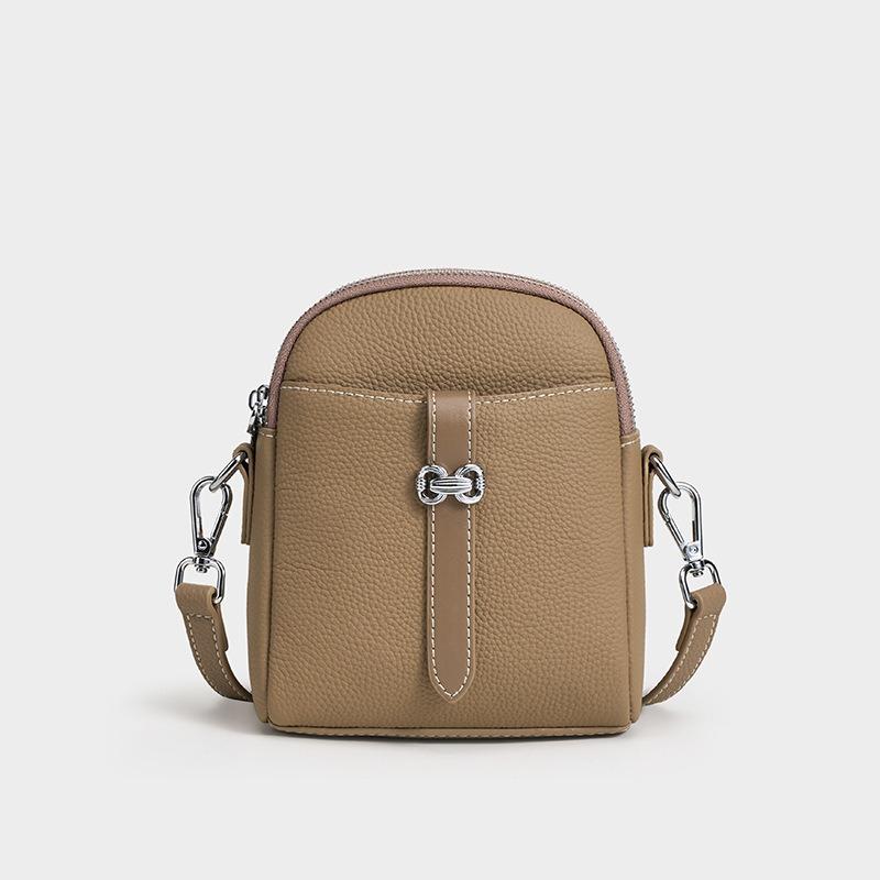 Leather Bag Women's New Hot-selling Women's Bag Simple and Versatile Mobile Phone Bag Daily Matching Shoulder Bag Messenger Bag