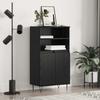 Highboard Black 60 X 36 X 110 Cm Particleboard