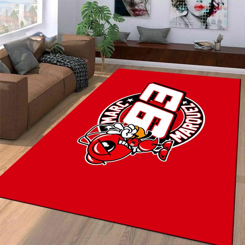 Marc Marquez 93 Design Carpet Suitable As a Non-slip Mat for the Living Room or Bedroom Sofa