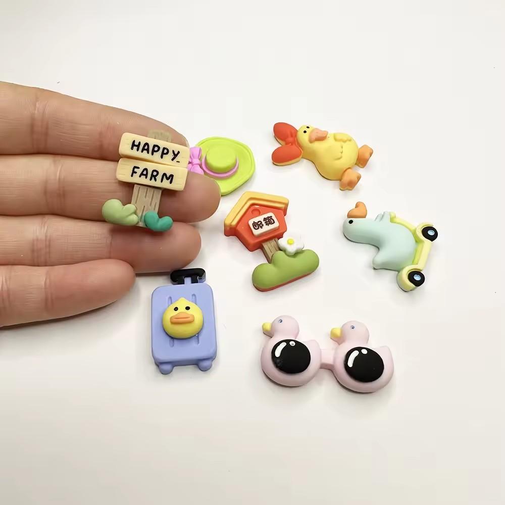 Cute Forest Farm Animal Life Theme Flat Back Resin Charm DIY Accessory for Souvenir or Fairy Model Artificial Style