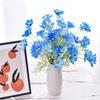 10pcs Artificial White Daisy Flowers 5 Head Long Branch Artificial Daisies Fade-Resistant Small Silk Fake Flower Bouquet