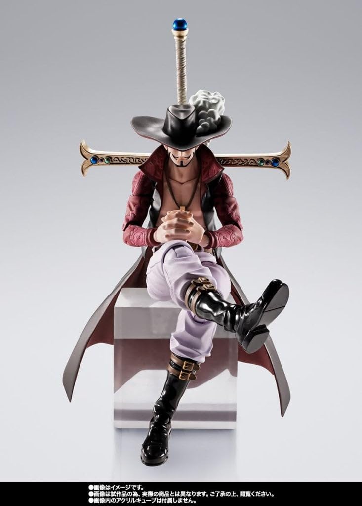 TAMASHII NATIONS One Piece Dracule Mihawk PVC ABS Painted Figure - - S.H.Figuarts -Hawk-Eye- & (Approx. 165mm)