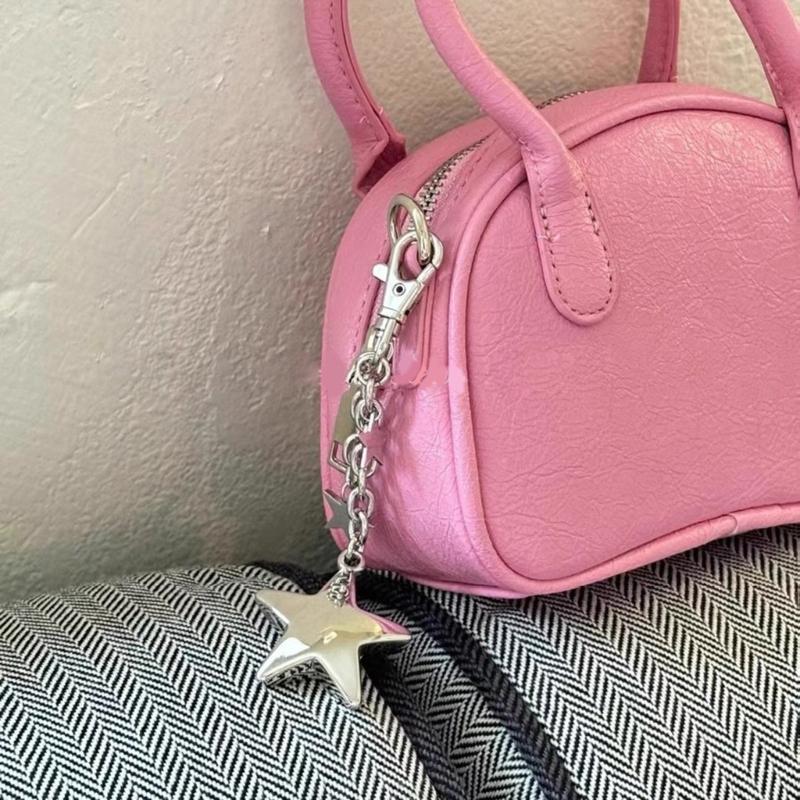 Star Bag Charm Trendy Bag Accessory Fashion Statement Pendant Gothic Key Ornament Alloy Texture for Keys and Purses