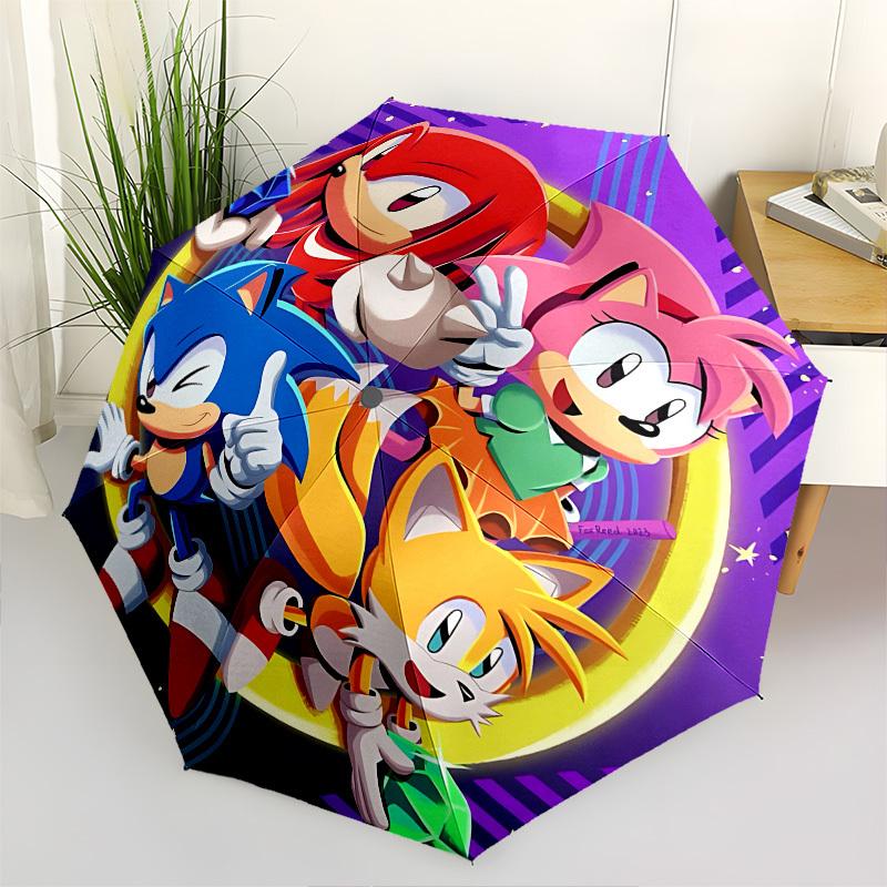 

Sonic, CharactersThemed Automatic Opening and Closing umbrella 8 Ribs, Suitable for Leisure and Going Out, Outdoor Accessory, Gothic Style