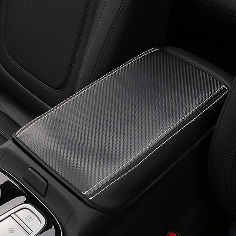 

Автомобильный кожаный чехол для сиденья центральной консоли, подлокотник, защитный чехол для Hyundai Tucson 2022 NX4 Hybrid Carbon fiber
