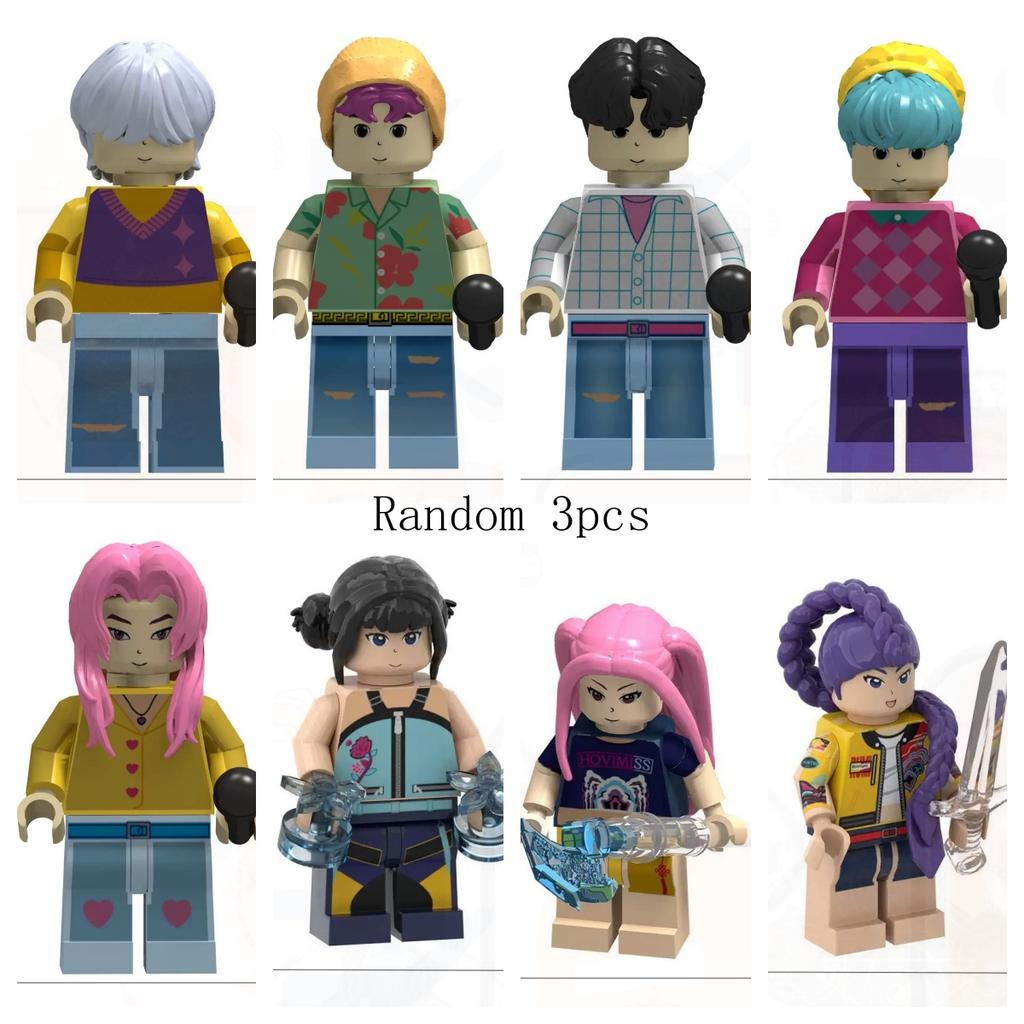 Neues Produkt: KPop Dämonenjäger Bausteine, Rumi Zusammenbaumodell Puppe, Bausteinspielzeug