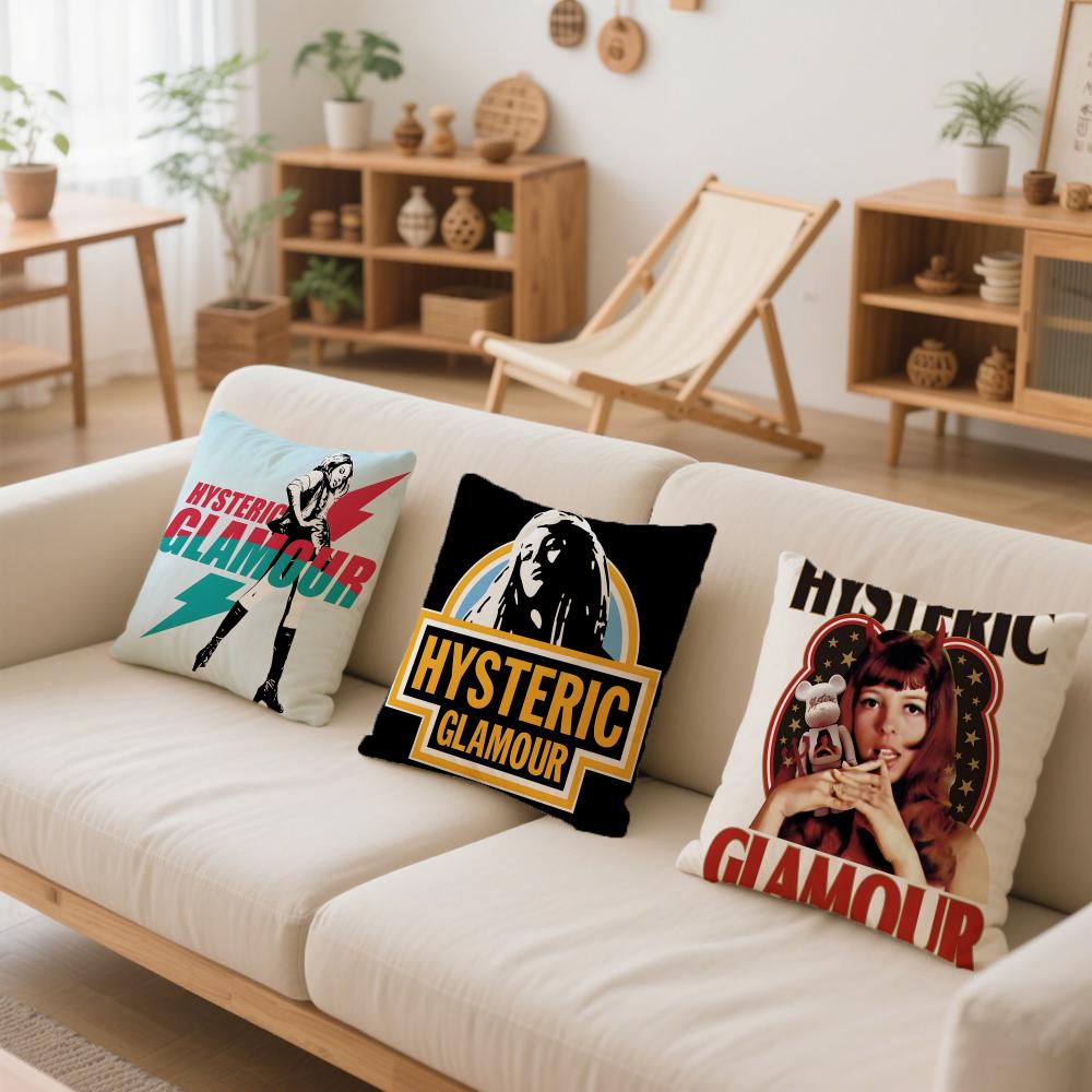 Brand H-Hysteric G-Glamour Cushion Cover Comfortable Reversible Pillow Cover Ideal for Car Sofa Bedroom & Beyond