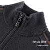 JOW Men's Heavyweight 100% Wool Half-Zip Mock Neck Sweater
