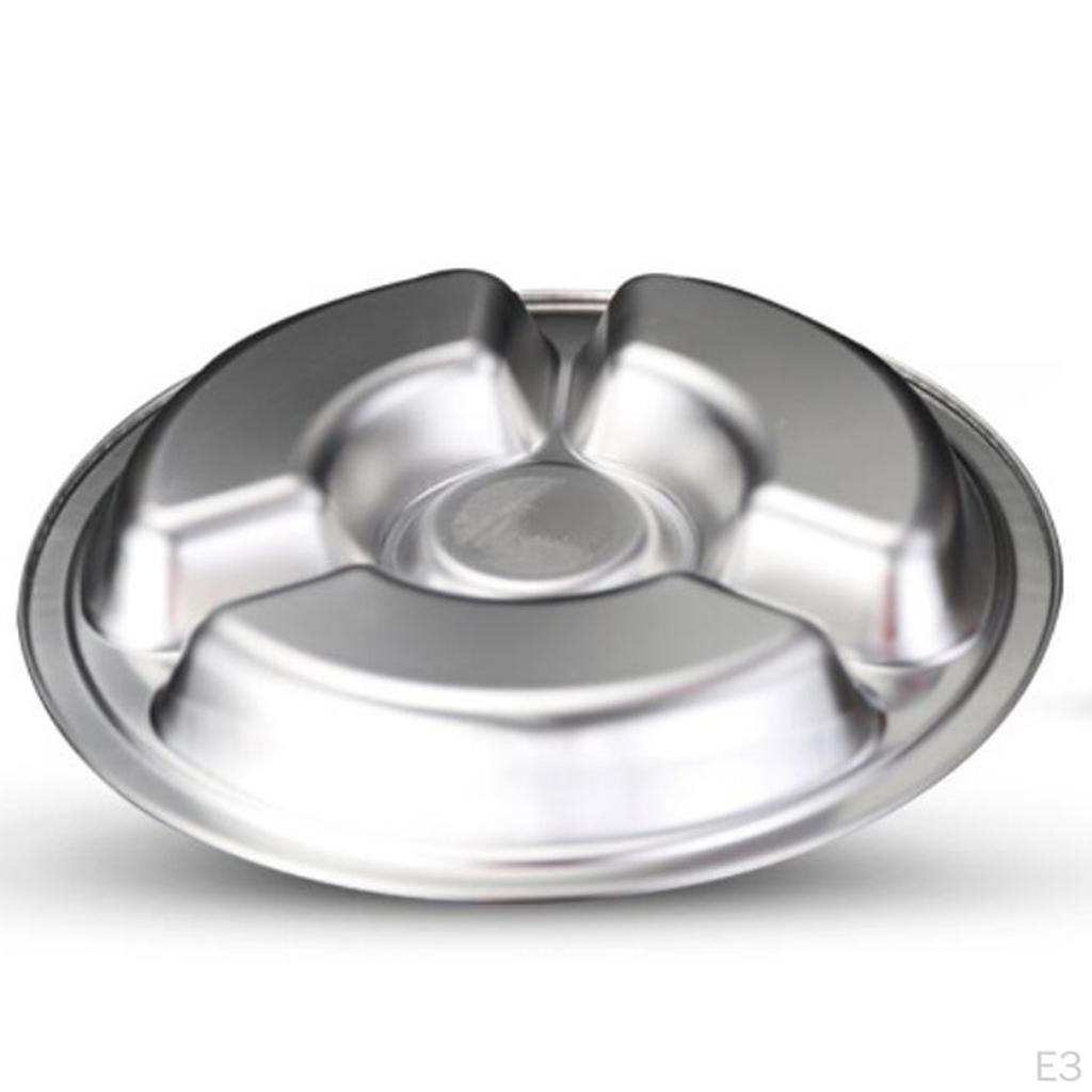 304 Stainless Steel Sectioned Food Serving Tray For