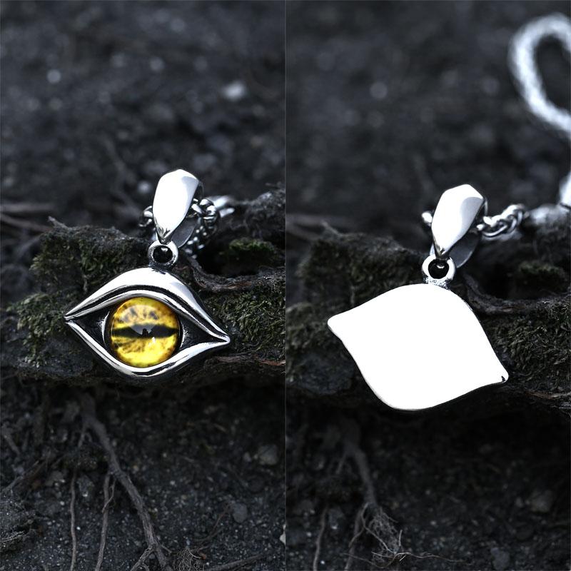 

BEIER 2023 Updated Design 316L Stainless Steel Yellow Domen Eye Pendant For Men Women Fashion Jewelry Gift Wholesale