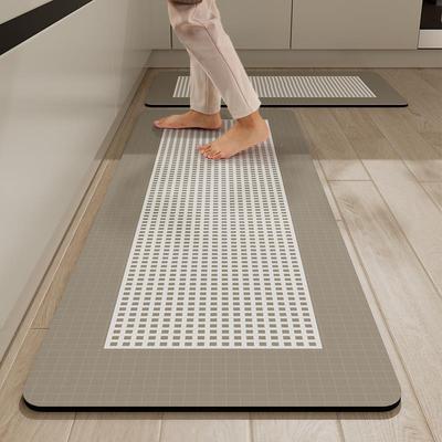Tapete de cozinha simples Tapete de chão de terra de diatomáceas para casa Tapete para pés absorvente de água absorvente de óleo secagem rápida Sujo e fácil de cuidar Antiderrapante m