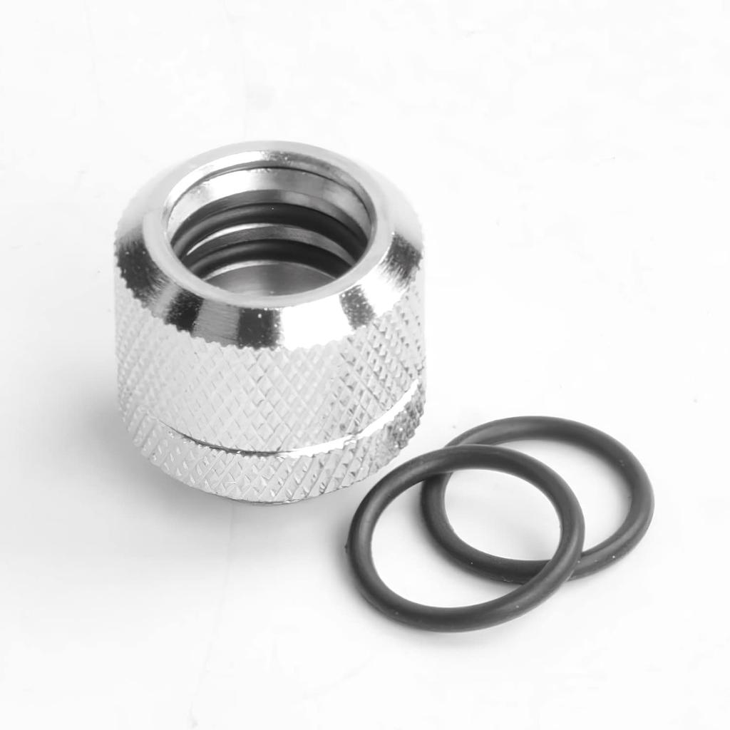 Dracaena To ID OD X Compression Fittings for Soft for Computer Water Cooling Systems OD 6 G1/4" 3/8" 5/8" (10mm 16mm) Tubing, (Soft 5/8" (Silver),