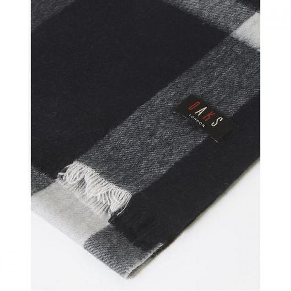 Daks Unisex Navy Check Wool Cashmere Blend Long Light Muffler Dbmu4fe80n2