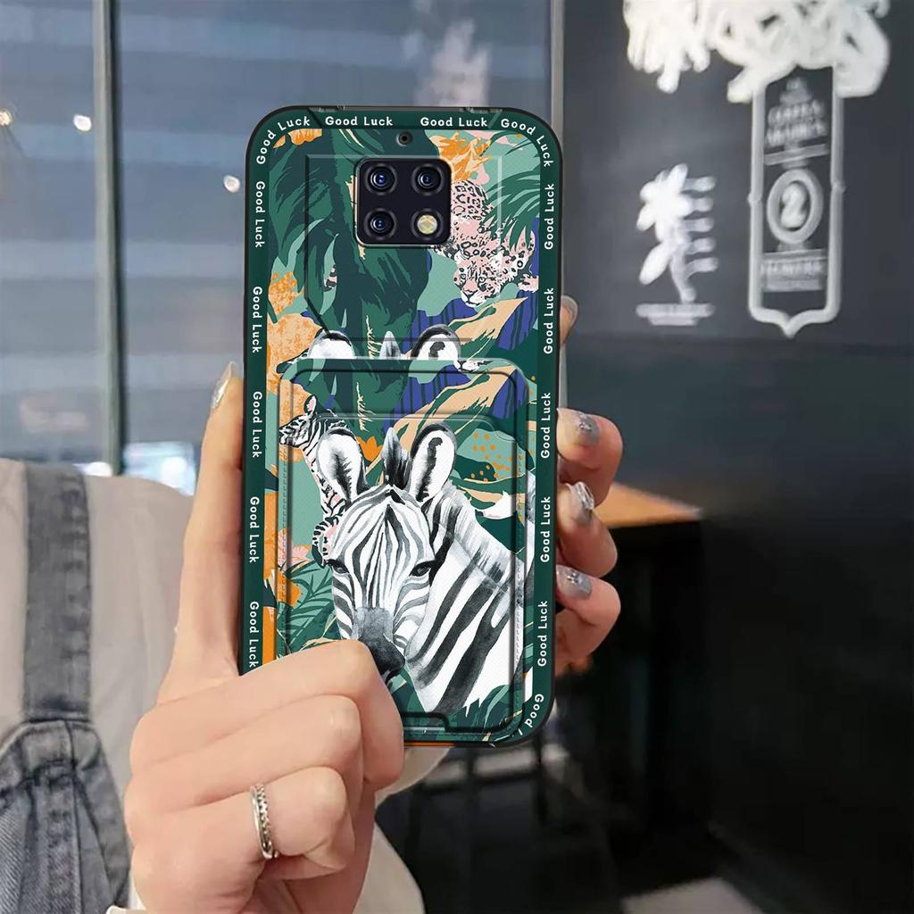 Card Slot Waterproof Phone Case For Oukitel WP6 TPU Cartoon Soft Case Silicone Anti-dust Card Bag Cover Dirt-resistant