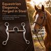 Stainless Steel Horse Mouth Bit Rose Gold Plated Equestrian Equipment Horse Snaffle Bit  Racetracks