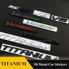 3D Metal TITANIUM V6 S Car Rear Trunk Emblem Chrome Badge Sticker Decals for Mondeo Taurus Ecosport Kuga Edge Explorer