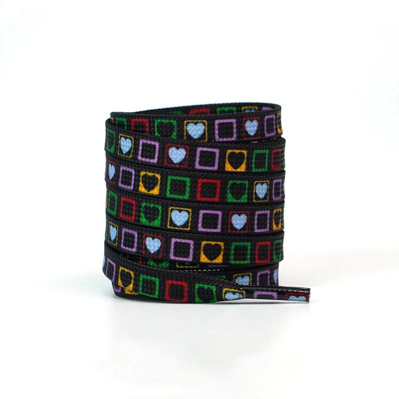 Flat Heart Shoelaces Personalized Valentine's Day Pink Love Shoelace Rope Couples High Canvas Sports Shoes Shoe Laces for AF1