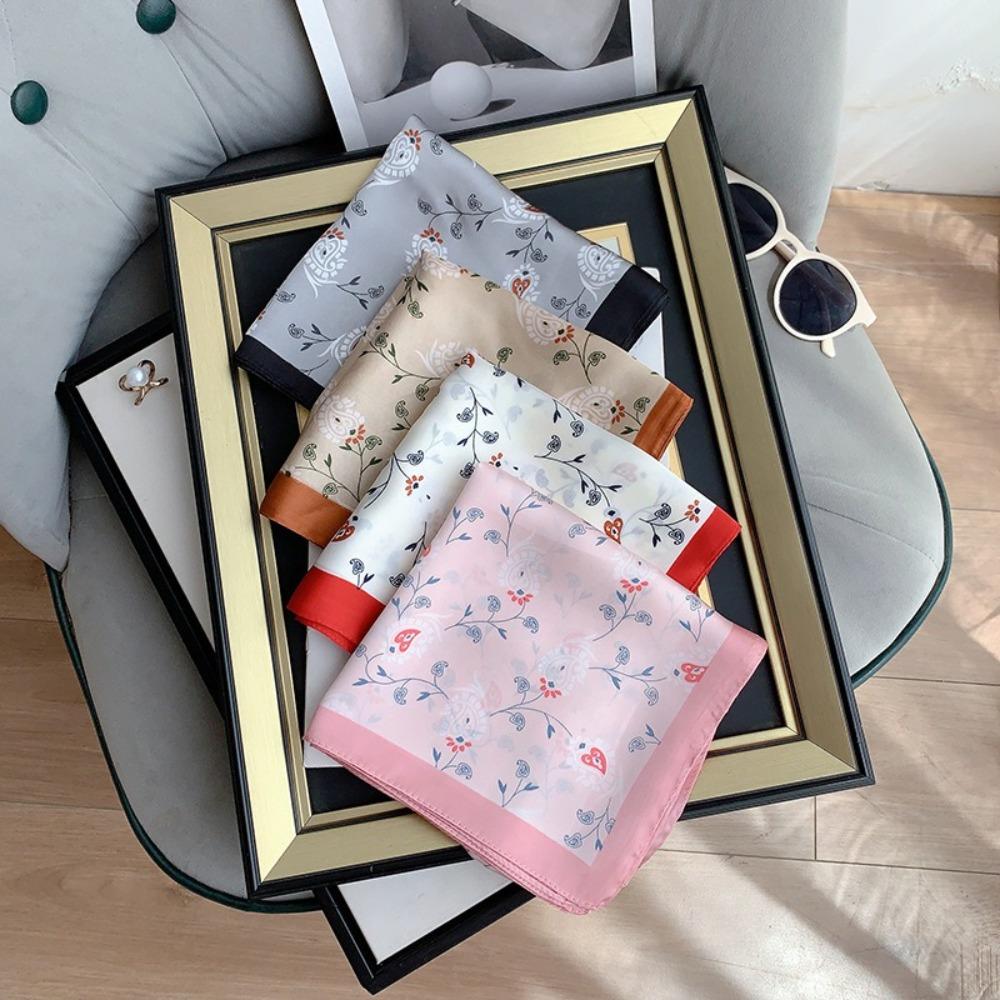 Casual Women's Hairbands Printed Shawls Wraps Fashion Square Scarf  for Women