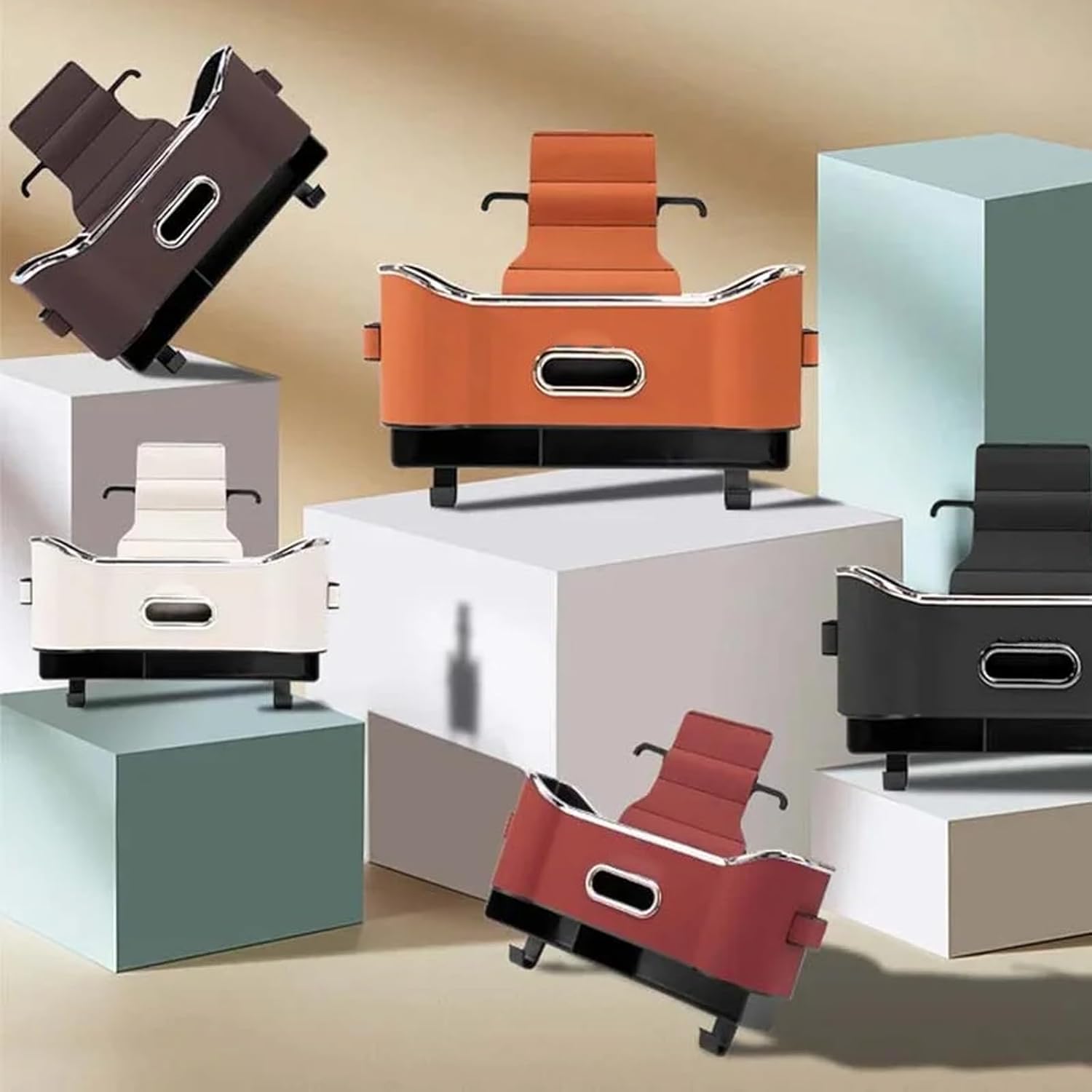 

Многофункциональный органайзер на спинку сиденья автомобиля, новый органайзер на спинку заднего сиденья автомобиля 2024 года с 2 подстаканниками, коробка для салфеток и ящик для хранения на сиденье автомобиля, многофункциональный 1PC чёрный