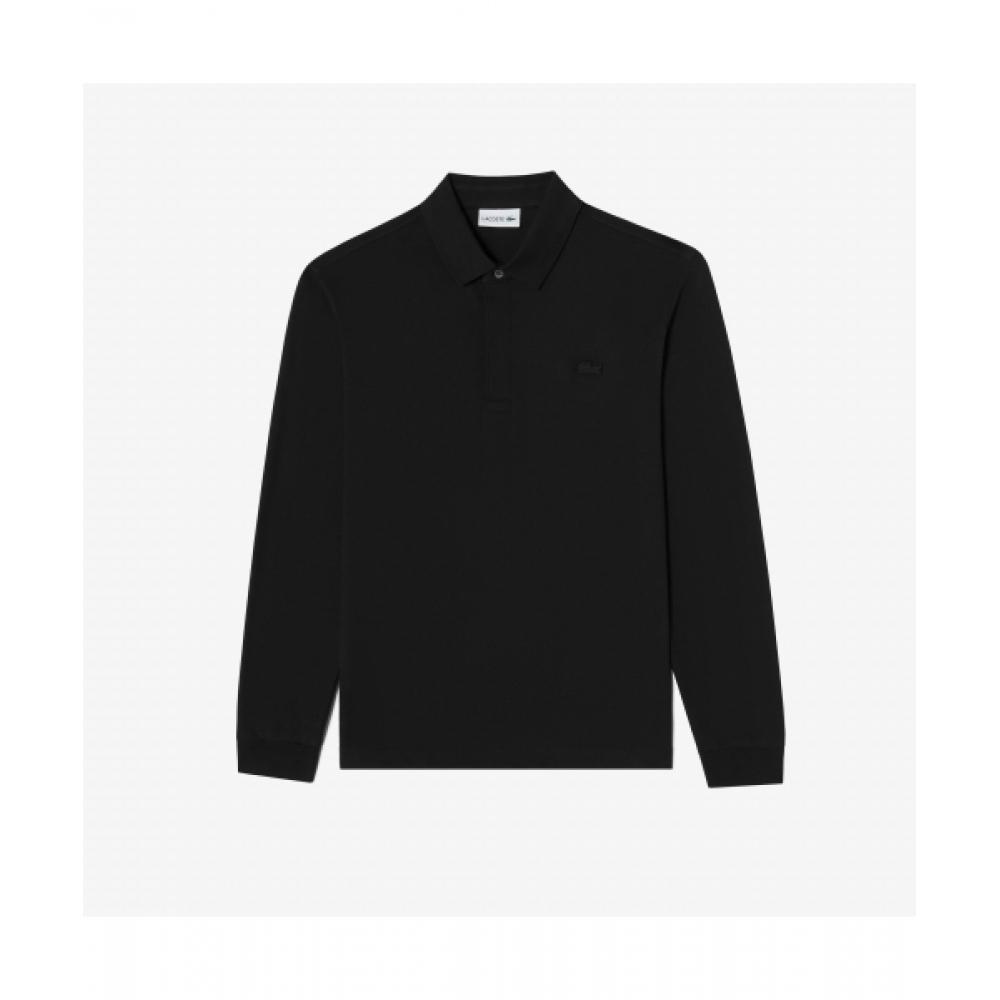 

LACOSTE Men s Paris Long Sleeve Polo [Black]