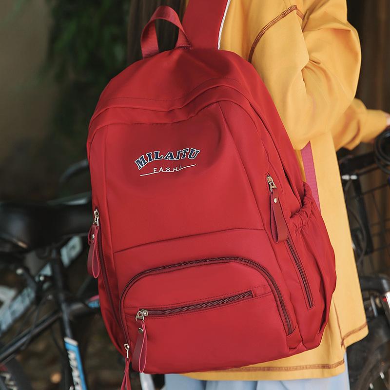 Large capacity simple schoolbag high school student backpack casual college student couple backpack