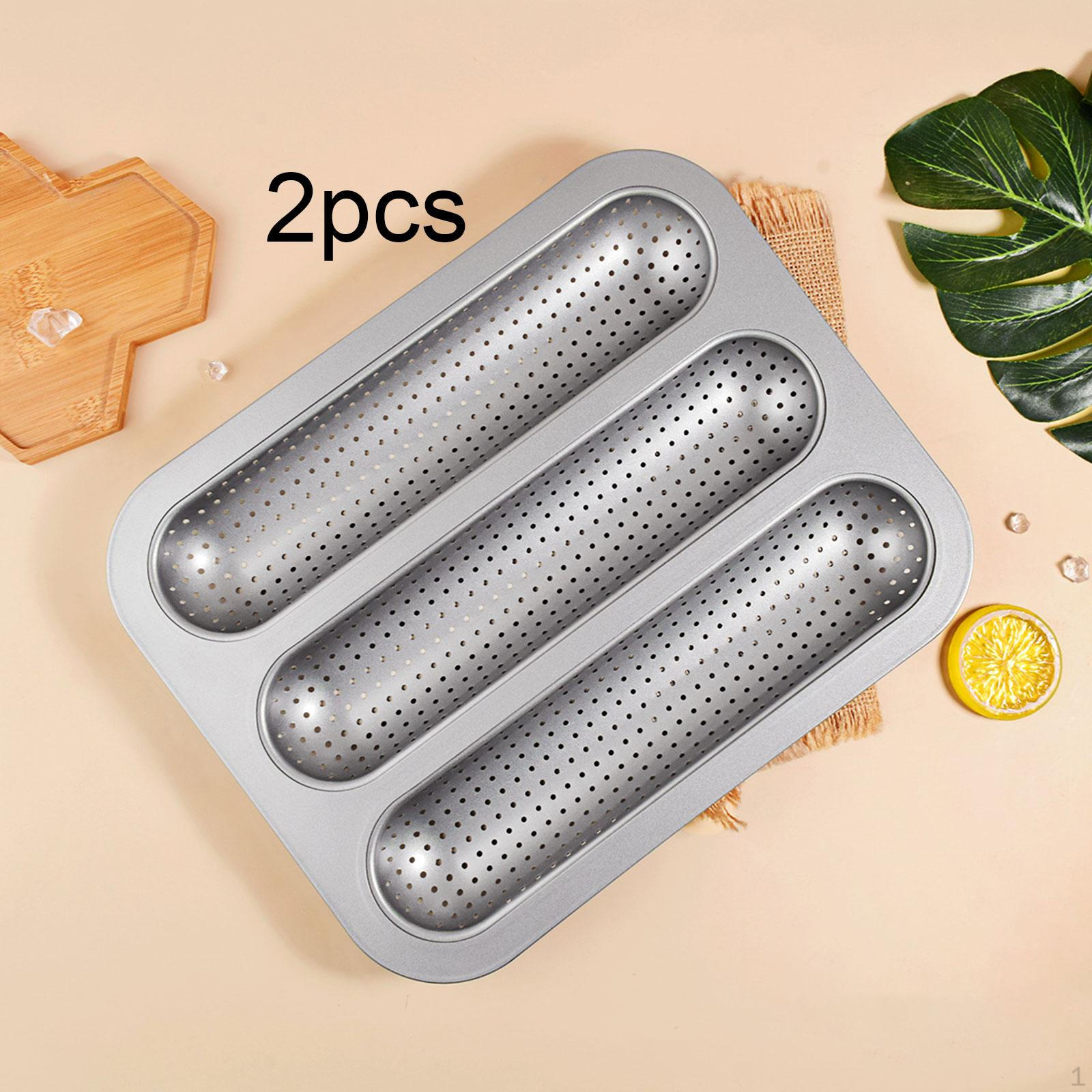

2Pcs Pan Rectangle Gifts Multiuse Chocolate Steel Decor Accessories Crafts Pancake Bakeware Making