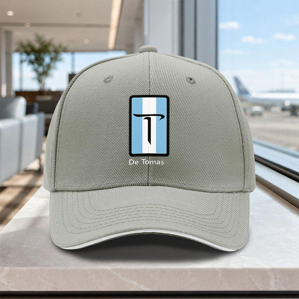 De Tomaso Logo Adjustable Sandwich Cap  Lightweight Unisex Printed Hat