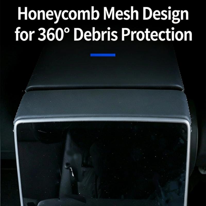 Rear Air Outlet Vent Cover Shielding Prevents Debris With Mesh Design Easy Installation For Back Seat Scratch Resistant