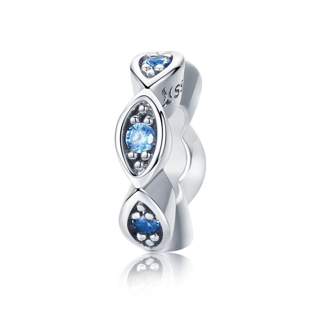 WOSTU 925 Sterling Silver Hand of Fatima Series Charm Demon Eye Bead Pendant Fit Original Bracelet Necklace DIY Jewelry