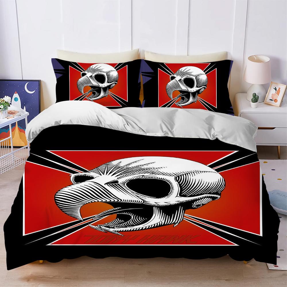 

Fashion T-Tony H-Hawk Duvet Cover Set Soft Wash Bed 3 Piece Summer Comfortable Student Dormitory Home Baby Bedding Best seller (135x200cm)