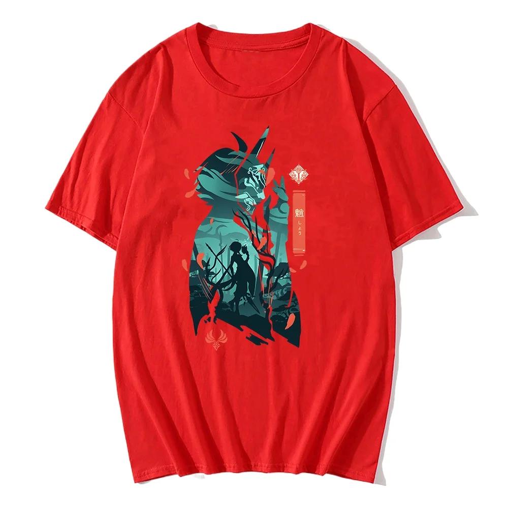 Genshin Impact Printing Tshirts Xiao Venti Print Tee Shirts Hu Tao Zhong Li Graphic T-shirt Kaedehara Kazuha Raiden Shogun Tees